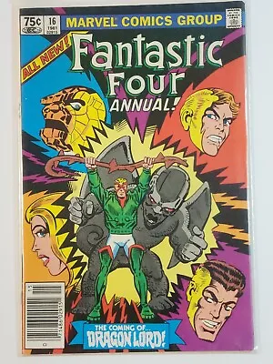 Buy FANTASTIC FOUR #16 Annual, VF/NM, Dragon Lord, 1961 1981, Marve • 8.03£