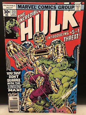 Buy Incredible Hulk #213 Comic Marvel Comics Bronze Age • 15.06£