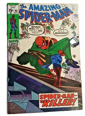 Buy Amazing Spider-Man #90 ( Marvel 1970) VFN (8.0) Death Of Captain Stacy • 90£