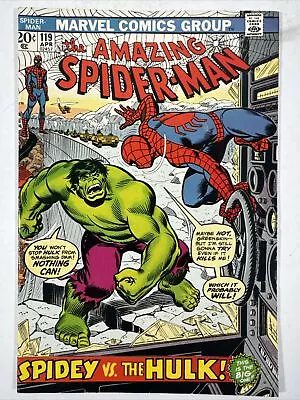 Buy The Amazing Spider-man #119 (Marvel Comics 1973) Spidey Vs. The Hulk • 64.04£