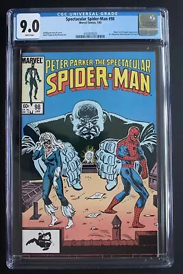 Buy SPECTACULAR SPIDER-MAN #98 1st Dr Ohnn THE SPOT Spider-Verse-2 MCU 1985 CGC 9.0 • 59.30£