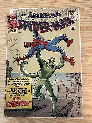 Buy Amazing Spider-Man 20 1st App Of Scorpion 1965 Cover Only Marvel Comic Book • 79.92£