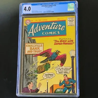 Buy ADVENTURE COMICS #225 💥 CGC 4.0 OW-W 💥 Super-bird & Superboy! DC Comics 1956 • 119.08£