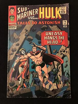 Buy Tales To Astonish 76 3.5 4.0 Marvel 1965 Submariner Hulk No • 11.87£