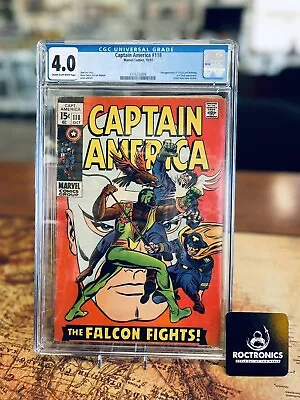 Buy Captain America #118 CGC 4.0 2nd Appearance Of Falcon And Redwing! Red Skull *MP • 63.07£
