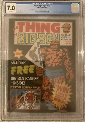 Buy Only 1 In The World Thing Is Big Ben Comic Cgc 7.0  Free Gift Included 1984 Uk • 95£