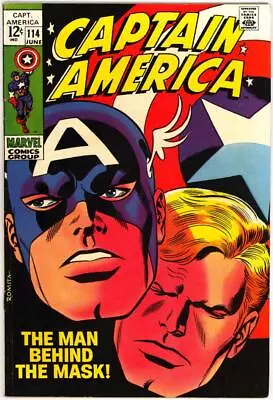 Buy Captain America 114 Stan Lee John Romita Sal Buscema Marvel Silver Age 1969 Bin • 15.65£