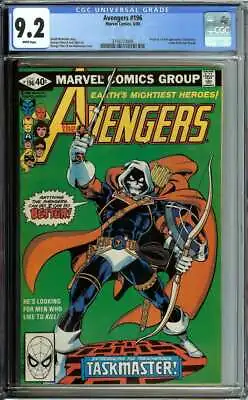 Buy Avengers #196 Cgc 9.2 White Pages // 1st Full Appearance Of Taskmaster 1980 • 111.93£