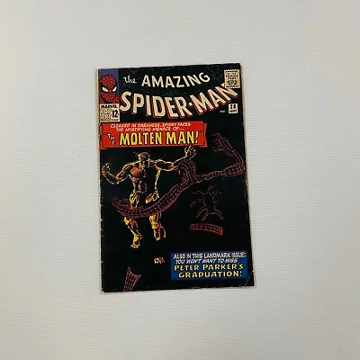 Buy Amazing Spider-Man #28 1965 VG Cent Copy 1st Molten Man • 220£