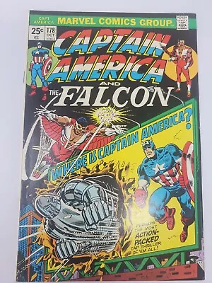 Buy Captain America And Falcon #178 Marvel 1974. Nice 7.5 • 10.40£