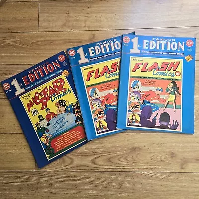 Buy VTG DC Comics: Famous 1st Edition Blue Ribbon: ALL STAR COMICS #3 + 2x FLASH #1 • 19.85£
