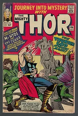 Buy Marvel Comics Journey Into Mystery 106 Thor Strikes Again 1964 3.0 G/VG Avengers • 40.99£