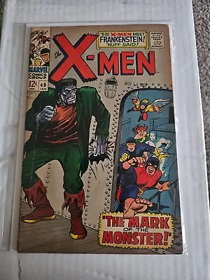 Buy X-MEN #40 (1968) Origin Of Cyclops, Frankenstein, Roy Thomas, Marvel Comics • 47.97£