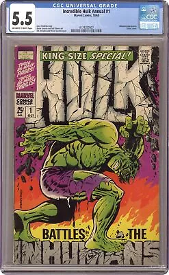 Buy Incredible Hulk Annual #1 CGC 5.5 1968 4174207007 • 278.83£