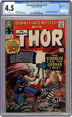 Buy Thor Journey Into Mystery #114 CGC 4.5 1965 4177121013 1st App. Absorbing Man • 111.93£