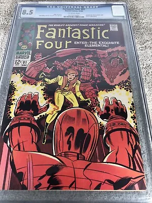 Buy Fantastic Four 81 CGC 8.5 Crystal Joins 12/1968 Stan Lee Story Kirby Art • 102.73£