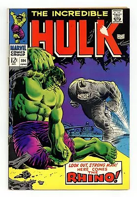 Buy Incredible Hulk #104 GD+ 2.5 1968 • 23.19£