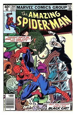 Buy Amazing Spider-man #204 9.2 High Grade Black Cat App Ow/w Pgs 1980 B • 23.75£