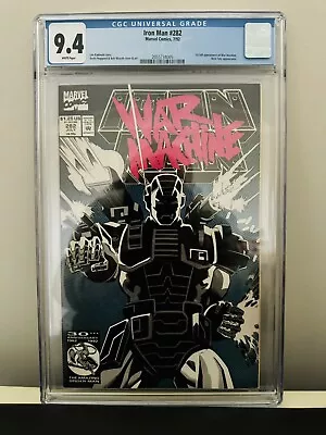 Buy Iron Man #282 CGC 9.4 White Pages Marvel 1st Appearance Of War Machine • 125£