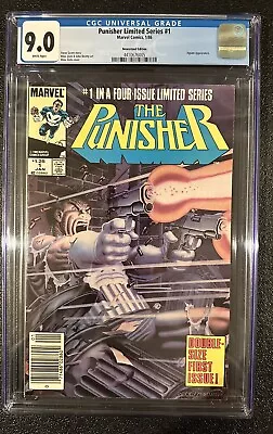 Buy Punisher Limited Series # 1 CGC 9.0 Newsstand White (Marvel 1986) - New Case • 95.14£