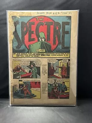 Buy More Fun Comics 63 Spectre 1941 Coverless From Jerome Wenker Collection • 260.20£