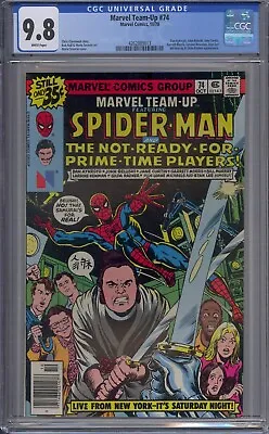 Buy Marvel Team-up #74 Cgc 9.8 Spider-man Saturday Night Live White Pages 9013 • 287.82£