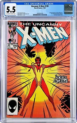 Buy Uncanny X-Men #199 CGC 5.5 (Nov 1985, Marvel) JRJ, Rachel Summers   Phoenix II • 31.32£