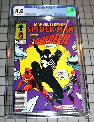 Buy MARVEL TEAM-UP 141 NEWSSTAND 2ND BLACK SUIT CGC 8.0 1984 Spider-Man 4078867002 • 76.41£