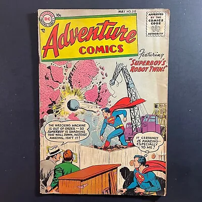 Buy Adventure Comics 212 Golden Age DC 1955 Superboy Comic Aquaman Curt Swan Cover • 67.16£