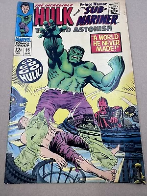Buy Tales To Astonish #95 1st Appearance Walter Newell! Marvel 1967 • 15.80£