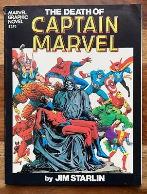 Buy Death Of Captain Marvel GN #1. (Marvel 1982) VG/FN Condition Bronze Age Issue. • 35£