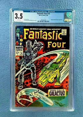 Buy Fantastic Four #74 Cgc 3.5 Very Good- Marvel Comics Silver Age Galactus • 40.17£