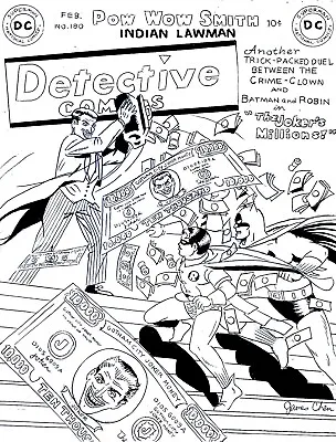 Buy Detective Comics # 180 Classic Batman Joker Cover Recreation Original Comic Art • 31.54£
