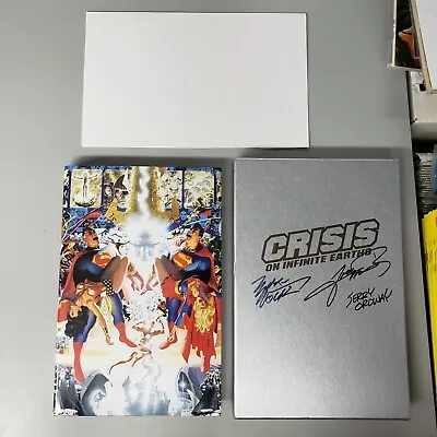Buy Crisis On Infinite Earths HC Slipcase 3X Signed George Perez Wolfman With Poster • 271.98£