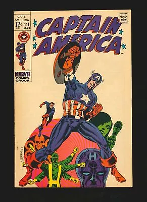Buy Captain America #111, FN+ 6.5, Jim Steranko Story And Art; Viper • 116.17£