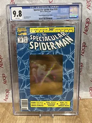 Buy Spectacular Spider-man #189 Cgc 9.8 White Pages Newsstand Hologram 1992 • 238.99£