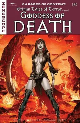 Buy Grimm Tales Of Terror Annual Goddeess Of Death Vigonte Cover Zenescope 2021 • 6.30£