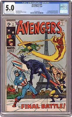 Buy Avengers #71 CGC 5.0 1969 4126079010 1st App. Invaders • 114.64£