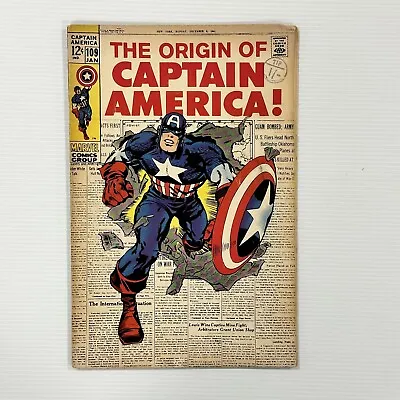 Buy The Origin Of Captain America #109 VG/FN 1969 Cent Copy With Pence Stamp • 72£