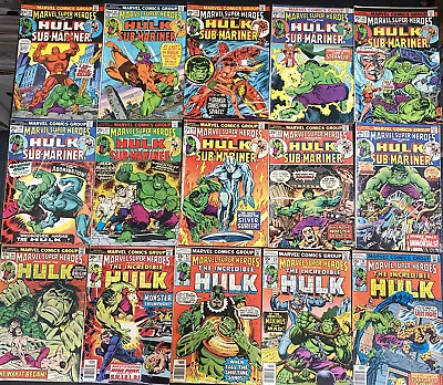 Buy Marvel Super-heroes Hulk Sub-mariner Reprint 15 Comics Between #42-74 Comic Book • 31.79£