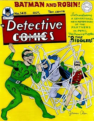 Buy Detective Comics # 140 Cover Recreation 1st Riddler Original Comic Color Art • 197.64£