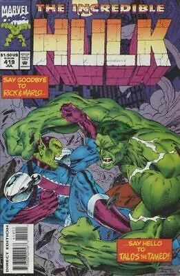 Buy Incredible Hulk (1962) # 419 (8.0-VF) Talos The Tamed 1994 • 5.85£