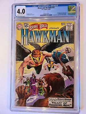 Buy THE BRAVE AND THE BOLD #35 DC 1961 CGC 4.0 2nd APP SILVER AGE HAWKMAN & HAWKGIRL • 98.95£