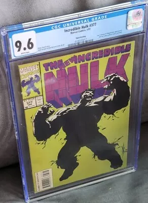 Buy Incredible Hulk #377 CGC 9.6 Marvel WP 3rd Printing Scarce • 777.66£
