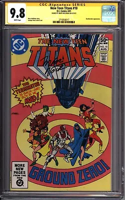 Buy * New Teen TITANS #10 CGC 9.8 SS Wolfman 2nd Deathstroke PEREZ (2716938017) * • 324.33£