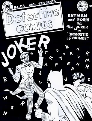 Buy Detective Comics # 114 Classic Batman Joker Cover Recreation Original Comic Art • 31.62£
