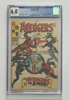 Buy Avengers #53. June 1968. Marvel. 6.0 Cgc. Avengers Vs The X-men! Buscema Cover! • 150£