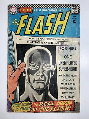 Buy DC Comics The Flash #167 1967 Vintage Comic Book Reader Copy • 3.54£