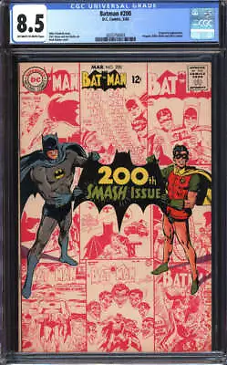 Buy Batman #200 Cgc 8.5 Ow/wh Pages // 200th Issue Dc Comics 1968 • 160.64£