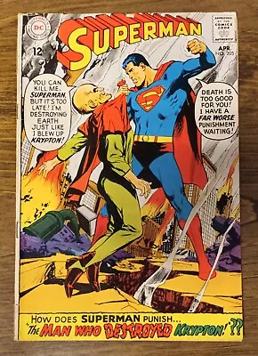 Buy Superman 205 (April 1968, DC) VERY GOOD  • 2.21£